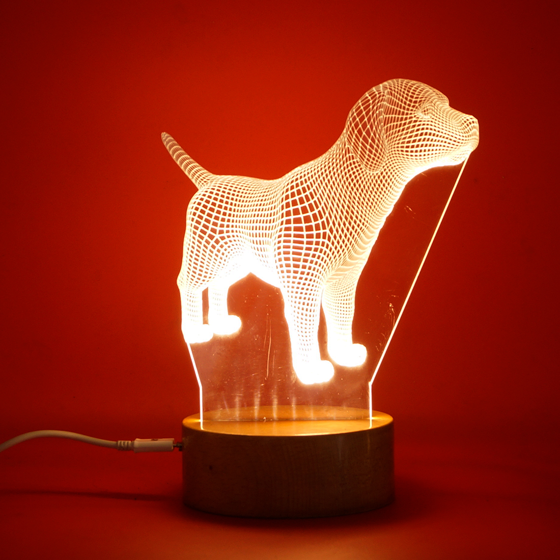 3d ilusión noche luz perro salchicha 3d luz perro raza 3d óptica ilusión noche  luz animal mascota cachorro led noche mesa de luz deco lámpara-dac